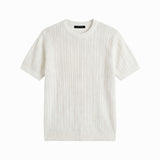 CRAFTED KNIT TEE WHITE