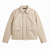 URBAN LEATHER JACKET BEIGE