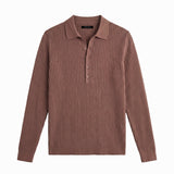 RIBBED POLO KNIT