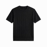 LINEAR KNITTED TEE BLACK