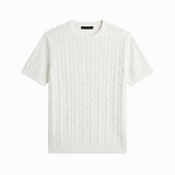 LINEAR KNITTED TEE WHITE