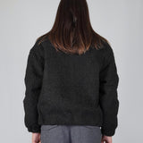 BLACK SILVER LOGO BOMBER