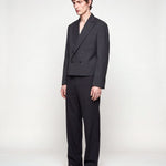 ABITO CROP DOPPIOPETTO DARK GREY full body 45