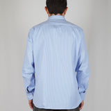 CAMICIA ELEGANT CELESTE A QUADRETTI