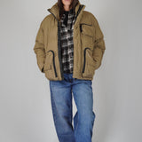 BLACK SILVER LOGO BOMBER