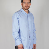 CAMICIA ELEGANT CELESTE A QUADRETTI