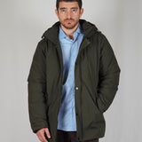 BLACK SILVER LOGO BOMBER