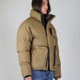 BLACK SILVER LOGO BOMBER