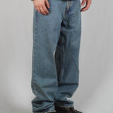 OVERSIZED STONE WASHED DENIM