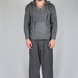 SWEATER HOODLACE GREY