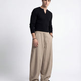 OVER LACE-PANT BEIGE