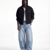 DENIM LINE BALOON LIGHT BLUE