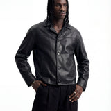NIGHTFALL LEATHER JACKET BLACK