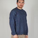 SWEATER TRACE BLU