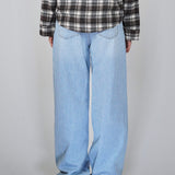 OVERSIZED STONE WASHED DENIM