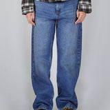OVERSIZED STONE WASHED DENIM