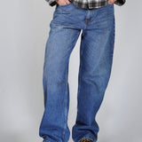 OVERSIZED STONE WASHED DENIM