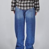 OVERSIZED STONE WASHED DENIM