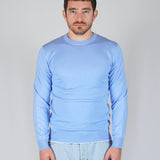 GIROCOLLO IN MAGLIA AZZURRO