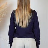 POLO MANICA LUNGA IN MAGLIA BLU