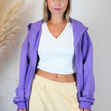 VIOLET ZIP HOODIE