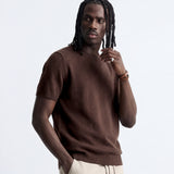 CLEAN KNIT TEE BROWN