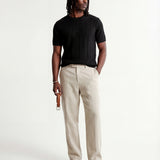 LINEAR KNITTED TEE BLACK