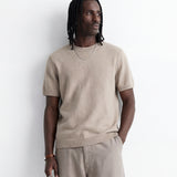 CLEAN KNIT TEE SAND