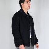 BLACK SILVER LOGO BOMBER