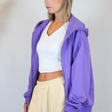VIOLET ZIP HOODIE