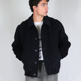 BLACK SILVER LOGO BOMBER