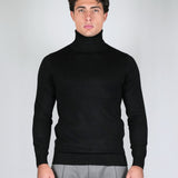 SWEATER COLLO ALTO NERO
