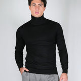SWEATER COLLO ALTO NERO