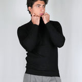 SWEATER COLLO ALTO NERO