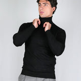 SWEATER COLLO ALTO NERO