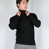 SWEATER COLLO ALTO NERO