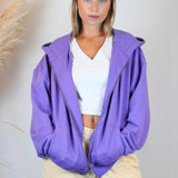 VIOLET ZIP HOODIE