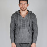 SWEATER HOODLACE GREY