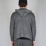 SWEATER HOODLACE GREY
