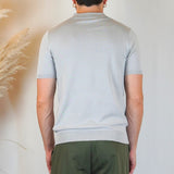 POLO MANICA CORTA IN MAGLIA GRIGIA