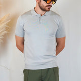 POLO MANICA CORTA IN MAGLIA GRIGIA