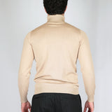SWEATER COLLO ALTO SABBIA