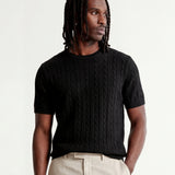 LINEAR KNITTED TEE BLACK