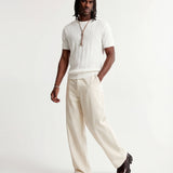 LINEAR KNITTED TEE WHITE