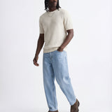 VERTICAL KNIT TEE WHITE