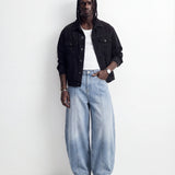 DENIM LINE BALOON LIGHT BLUE