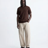 CLEAN KNIT TEE BROWN