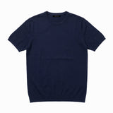T-SHIRT IN MAGLIA DI VISCOSA BLU