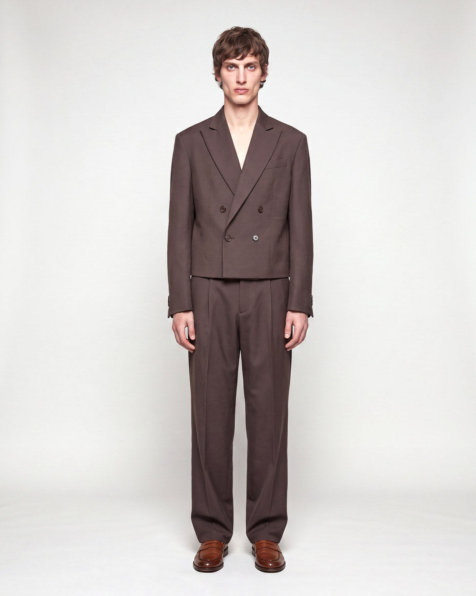 ABITO CROP DOPPIOPETTO BROWN full body frontale