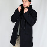 BLACK SILVER LOGO BOMBER